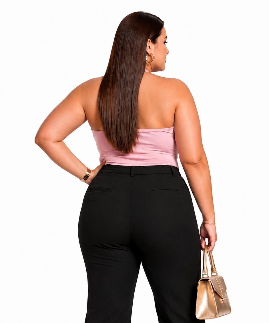 Pink Ivy Plus Size Cowl Halter Top