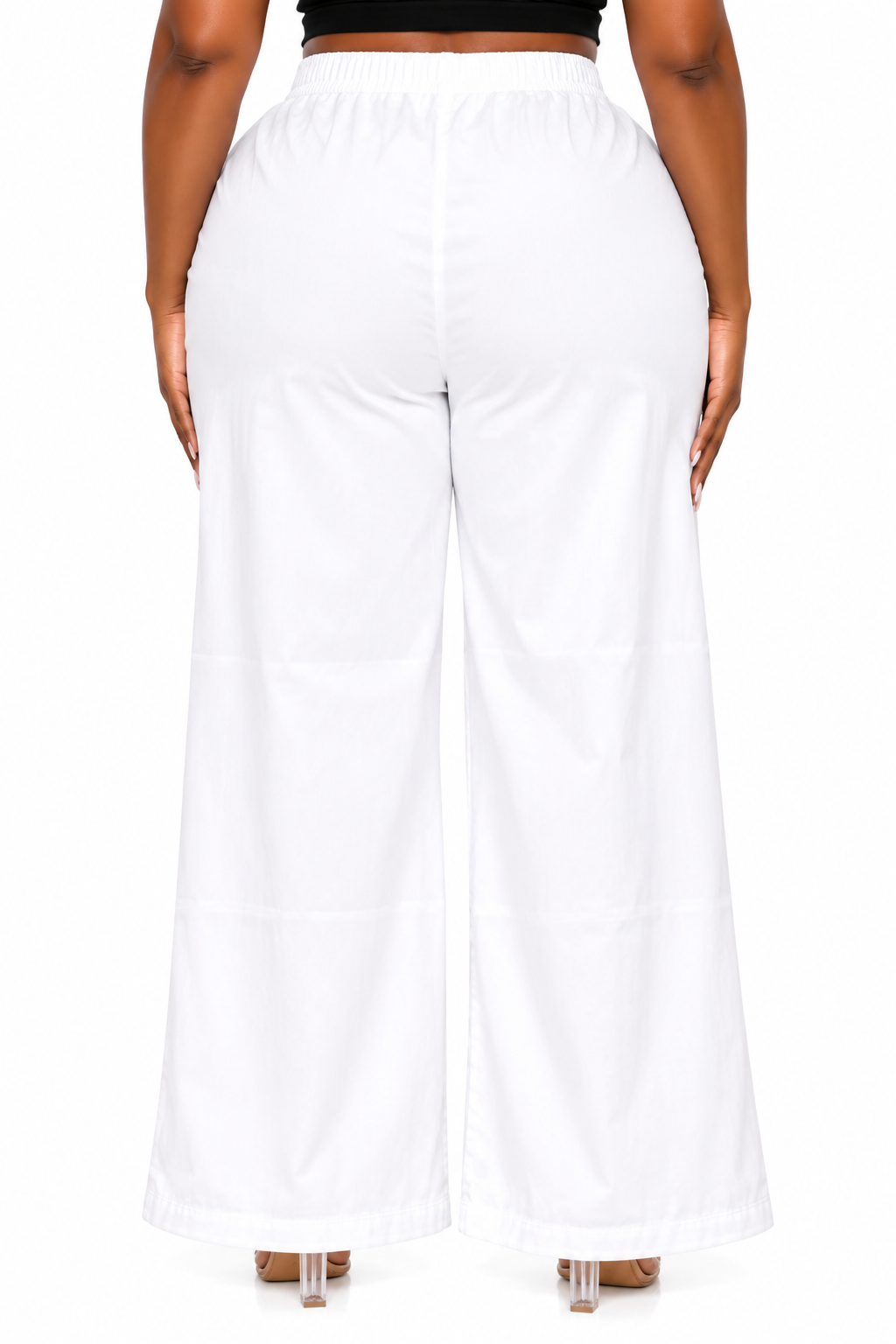 White Lydia Wide-Leg Pants